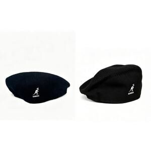 Kangol Beret, Summer Mesh Thin & Winter Wool Thick French Beret Unisex Black Cap